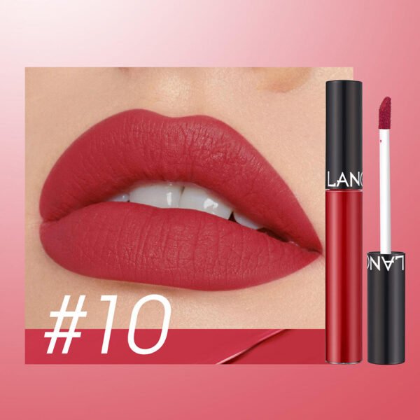 Langmanni 12 color matte lip glaze Long-lasting waterproof no blooming make beautiful lip makeup wholesale - Image 7